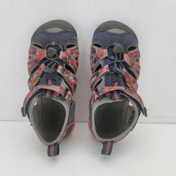 Keen Kids Size 11 Orange Blue Closed Toe Hook Loop Outdoors Sandals - Picture 5 of 7
